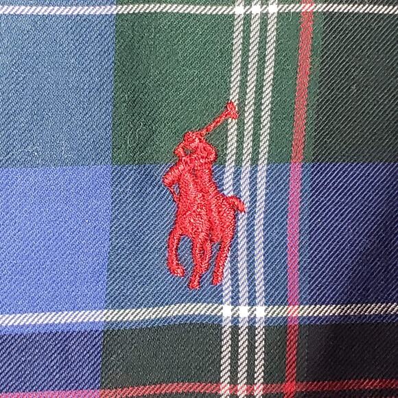 Polo Ralph Lauren Shirt Men's XL Plaid LS Button Down Tartan Plaid Red Pony - Picture 4 of 8
